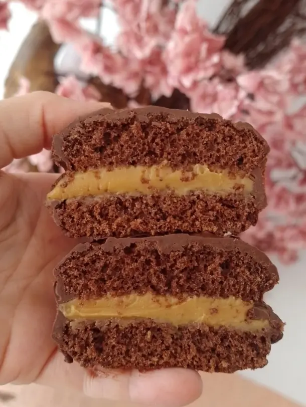 Bolo de chocolate em fatias